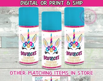 Rainbow unicorn silly spray favors-unicorn goofy spray party favors-unicorn favors-silly spray-funny spray-digital-printed-rainbow uicorn