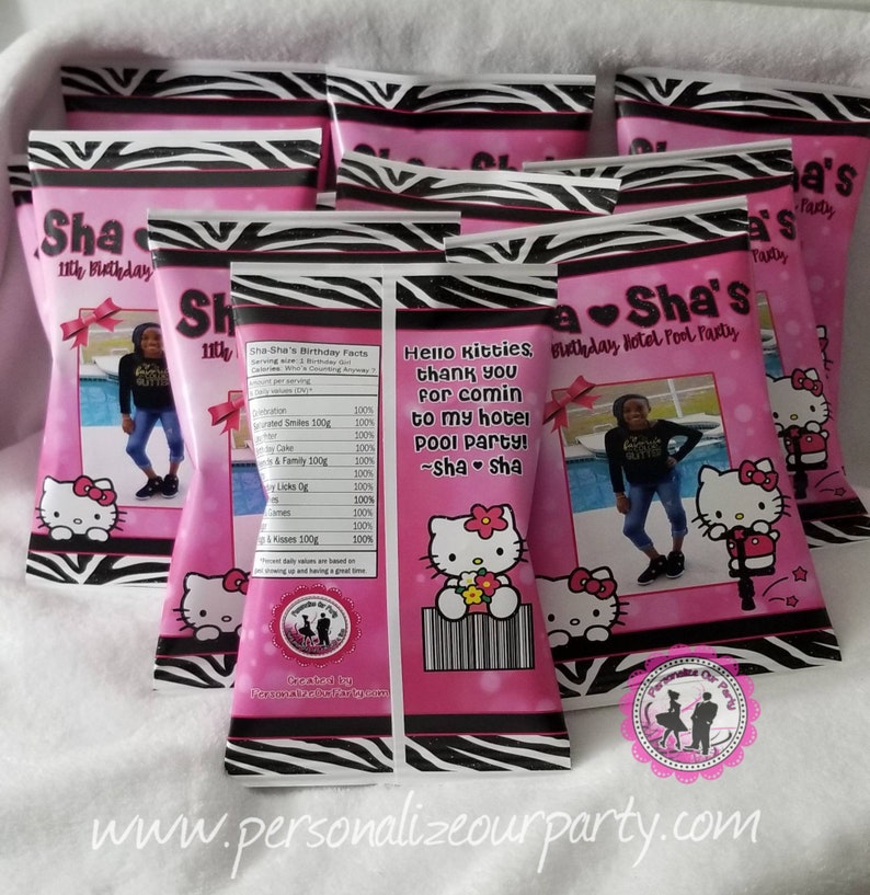 hello kitty chip bag wrappers-hello kitty party favors-hello kitty chip bag favors-hello kitty custom party favors-hello kitty party-hello