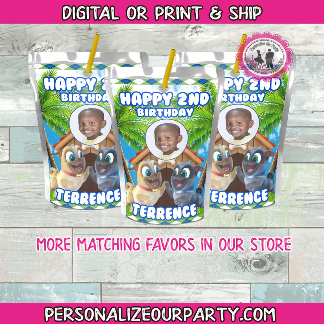 Puppy Dog Pals Juice Labels-puppy Dog Pals Party Favors-puppy Dog Pals ...