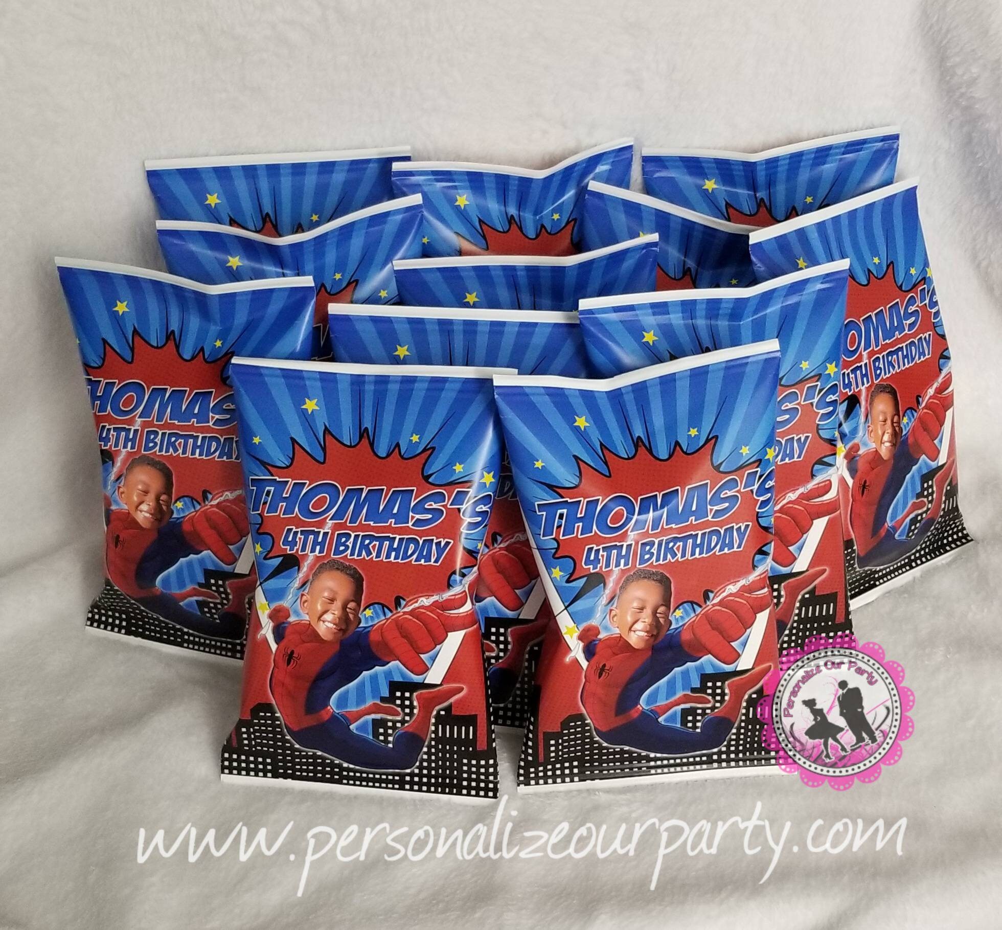 Spiderman Juice Pouch Labelsdigitalprintspiderman Party Etsy Canada