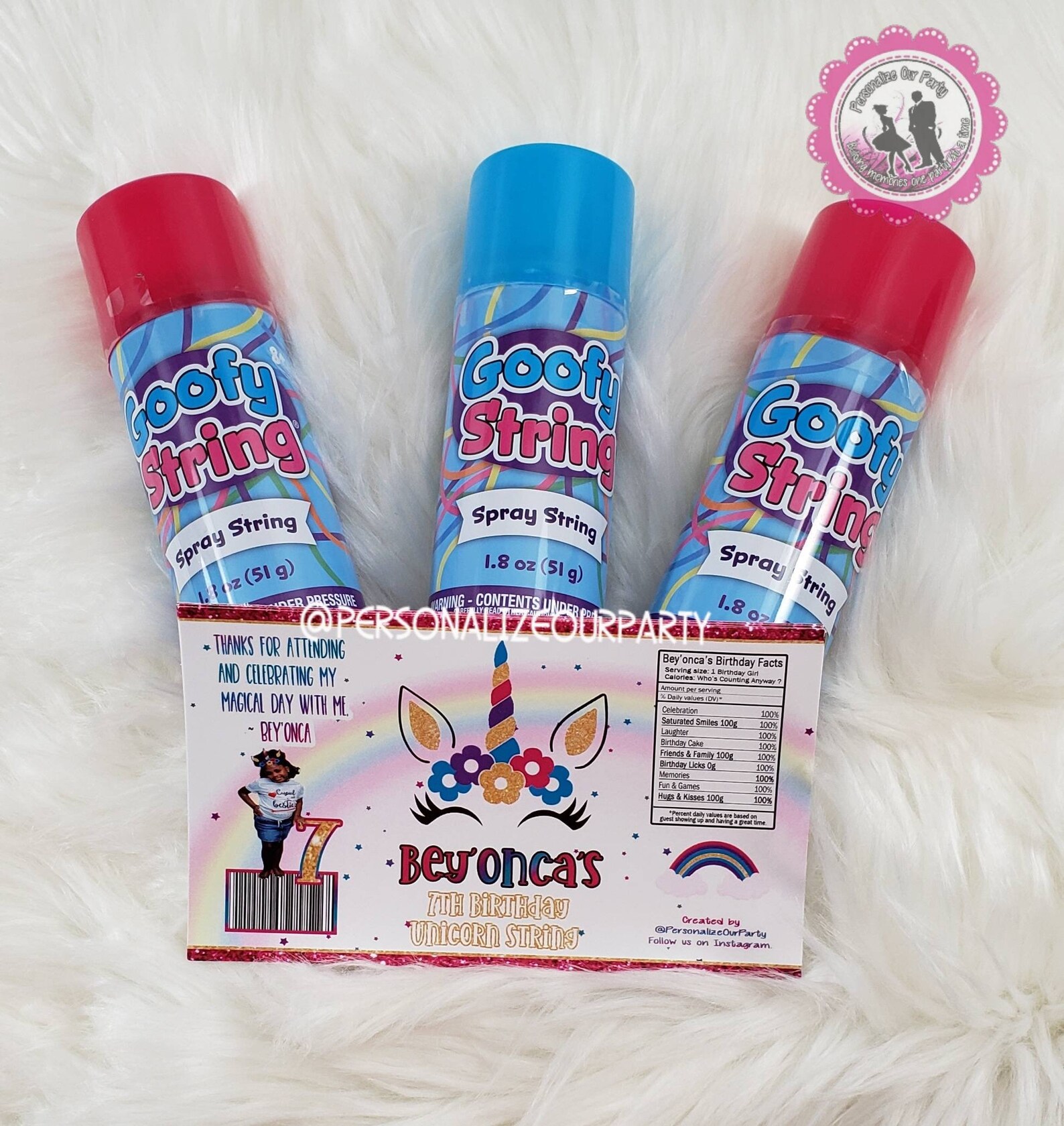 Rainbow Unicorn Silly Spray Favorsunicorn Goofy Spray Party Etsy