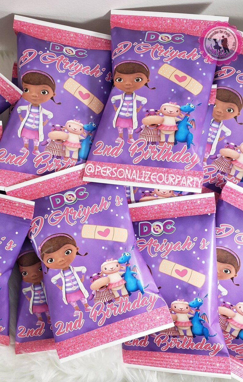 Doc Mcstuffins Chip Bags/wrappersdigitalprinteddoc Etsy
