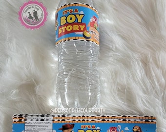 It's a Boy Story Water Bottle Label toy Story Water Bottle Wrapper Toy Story  Birthday Party Favor It's a Boy Story Baby Shower A101 