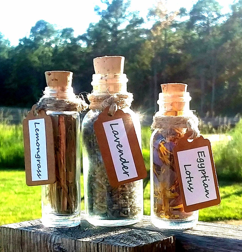 Apothecary Herb Bottles - Wicca Super beauty product restock quality top Financial sales sale Pagan Space Chakra R Altar Herbs