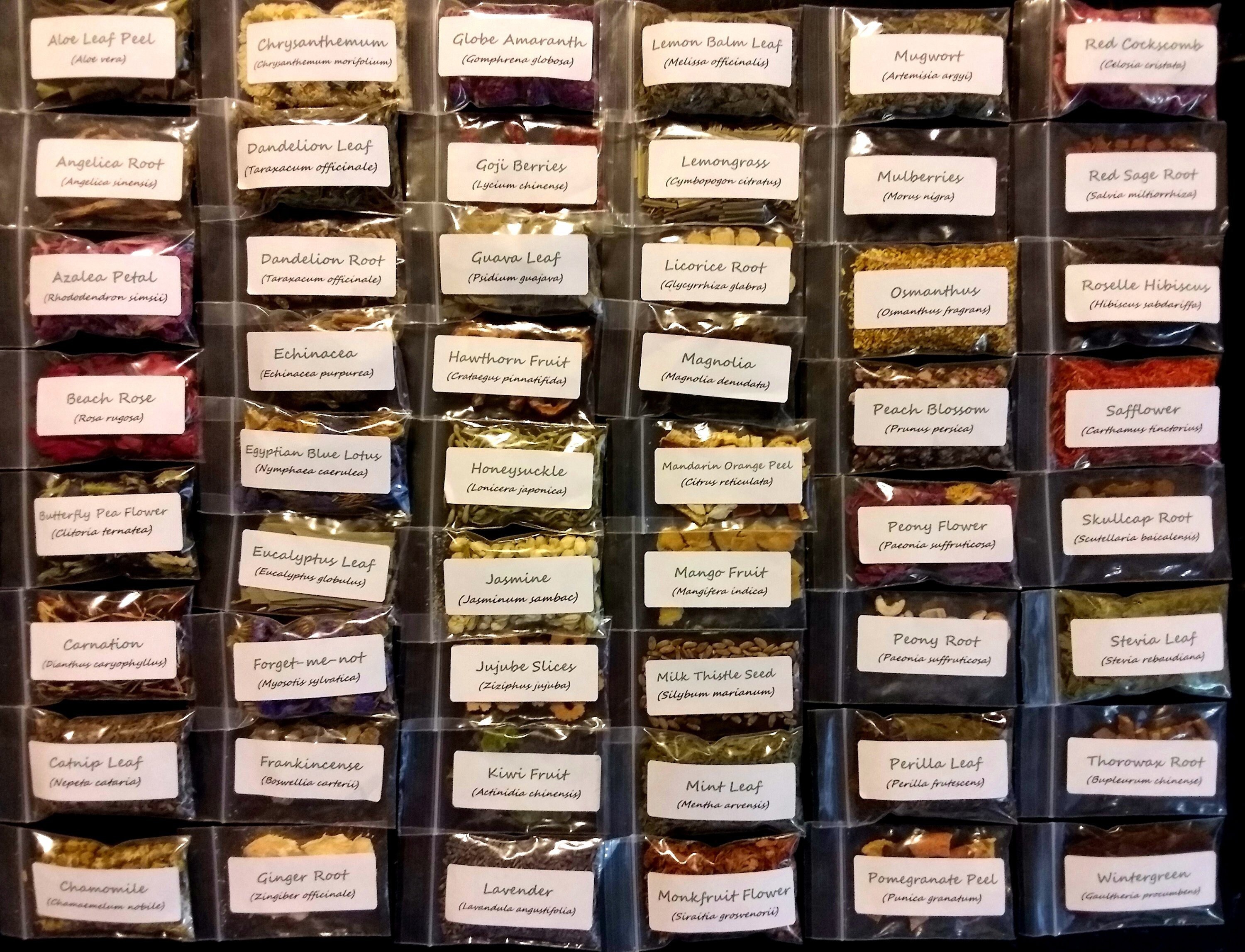 Apothecary Herb Kit - 75 Samples - Starter Set for Herbalism Incense …