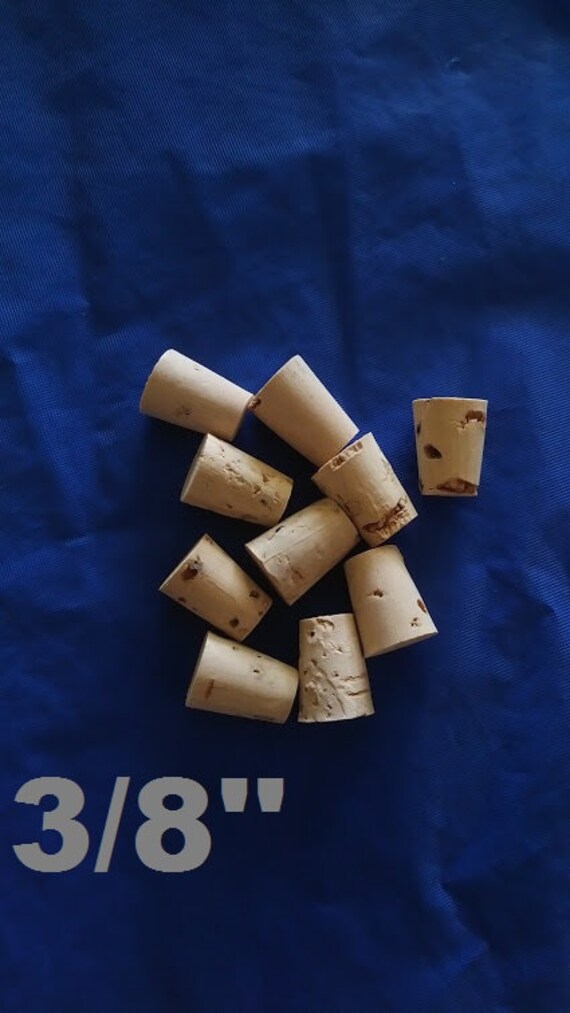 CORK stopper plug round tapered style crafts fishing lab wine all natural**2.0/'/'