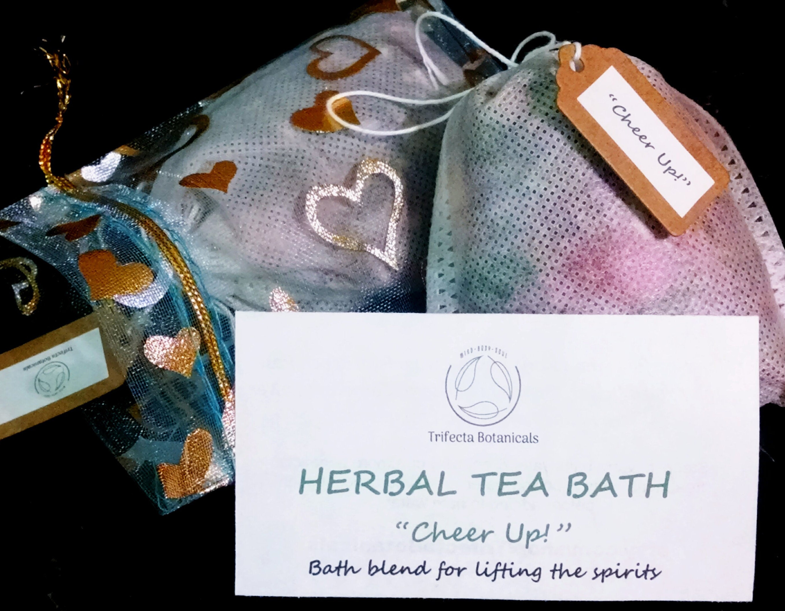 Herbal Tea Bath Natural Apothecary Botanicals Soak Cheer Up Etsy