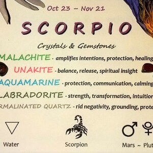 SCORPIO Zodiac Crystal Roller Bottle Scorpio Gift Astrology - Etsy