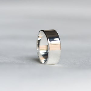 Sterling Silver Cigar Band Ring Modern Ring