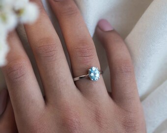 Nickel Free Beautiful And Simple Anniversary Gift For Wife Birthstone Month-December By Orchid Jewelry 2.21 Ct Round Cut Blue Topaz 925 Sterling Silver Wedding Ring For Women Nickel Free Beautiful And Simple Anniversary Gift For Wife Birthstone Month-December By Orchid Jewelry 2.21 Ct Round Cut Blue Topaz 925 Sterling Silver Wedding Ring For Women