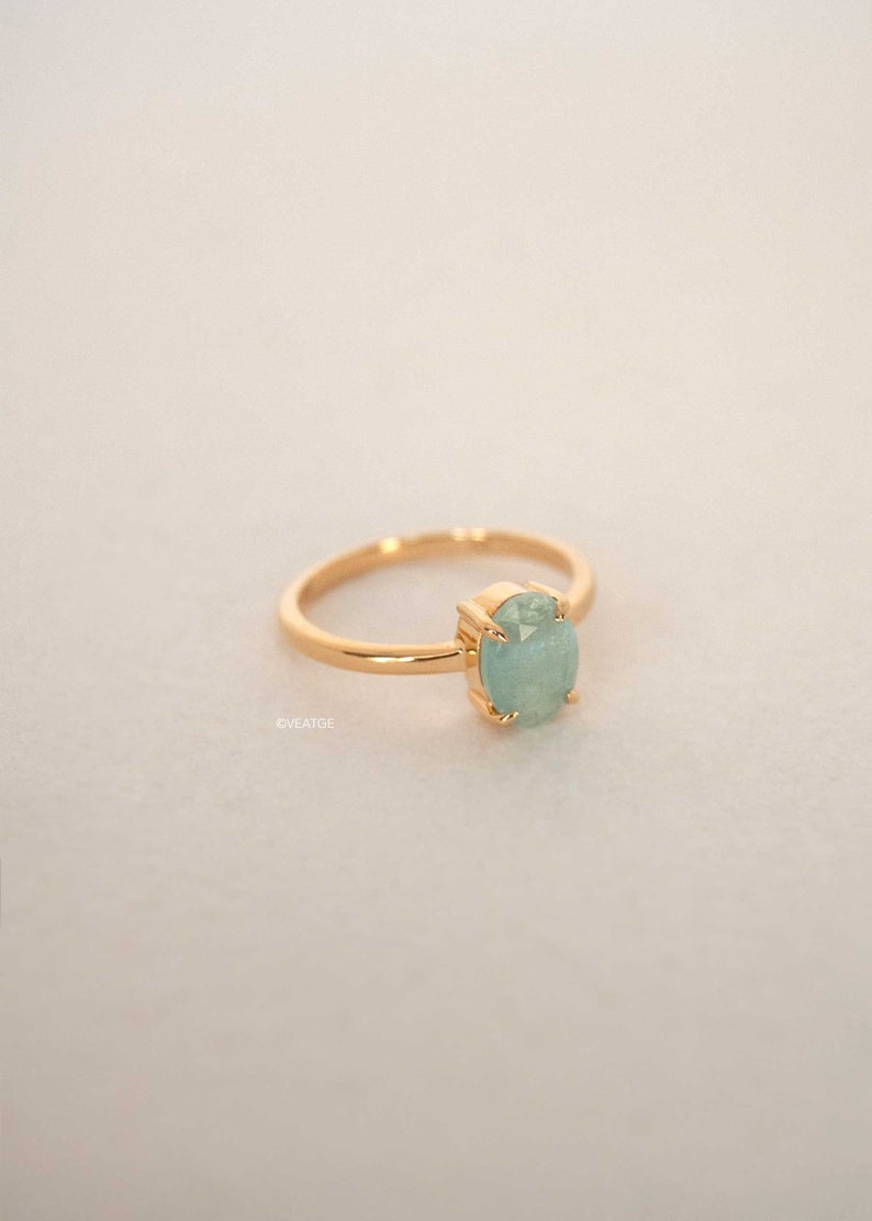 Aquamarine Ring Gold Vermeil, Raw Natural Gemstone, March Birthstone, Birthday Gift for Her, Aquamarine Jewelry, Minimalist Aquamarine Ring, raw aquamarine ring gold, real aquamarine ring gold plated, aquamarine birthstone jewelry for women, gifts