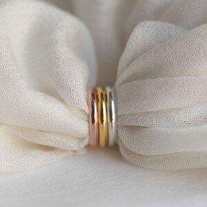 Thin Gold Vermeil Ring, Sterling Silver Stackable Ring, 2.85mm image 3