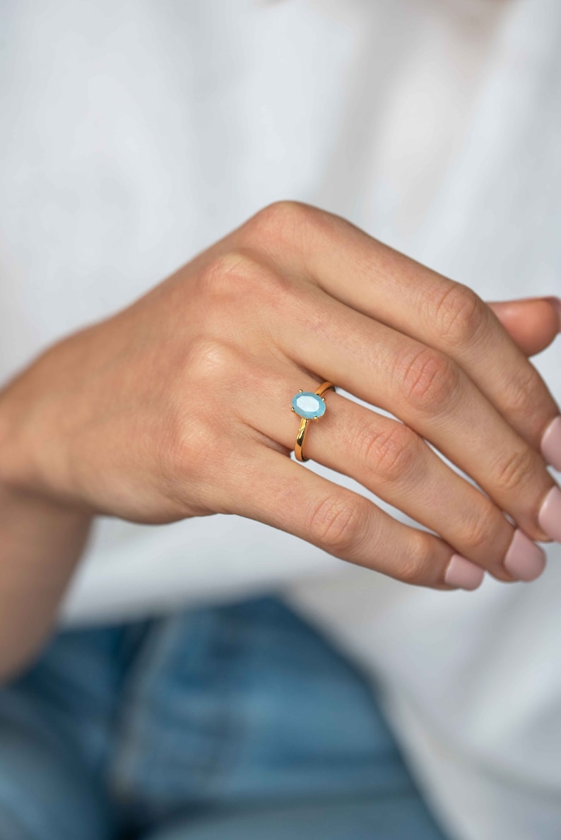 Aquamarine Ring Gold, Gold plated aquamarine ring, Raw Aquamarine Ring, March Birthstone, march birthday gifts for women, Rings for Women, Handmade jewelry gifts for her, Aquamarine Birthstone Rings, gift for mom, gift for best friend, gift for her