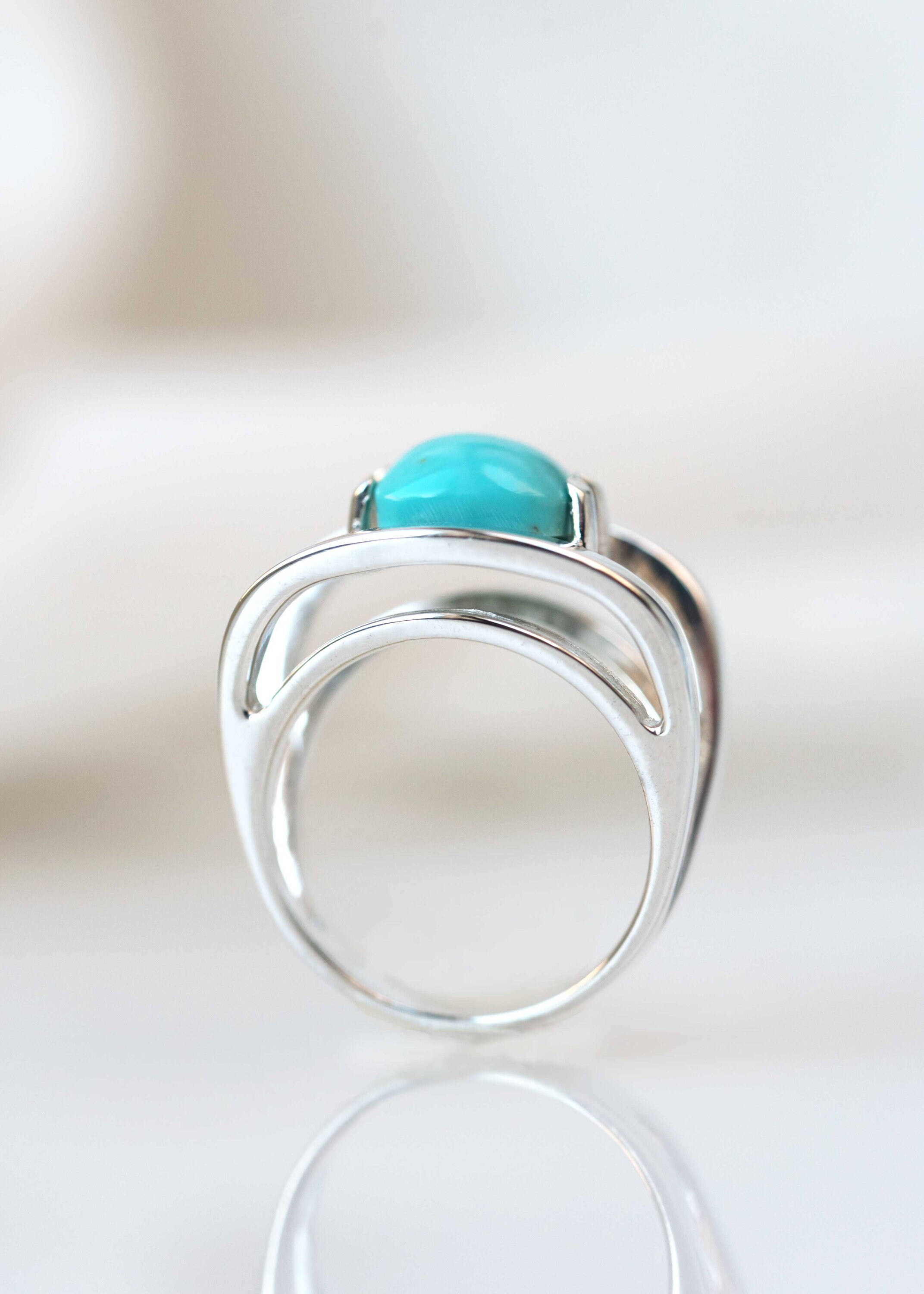 Turquoise Geometric Statement Ring, Unique Modern Handmade Jewelry for ...