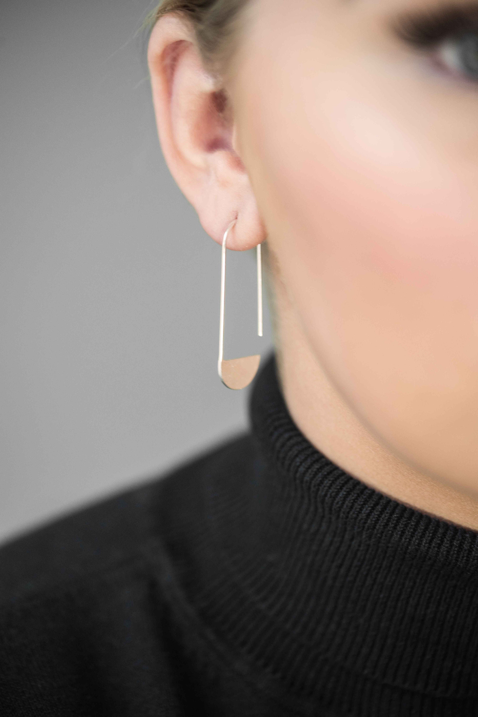 Statement Earring Types Modern Geometric Statement Earrings Handmade in Sterling Silver, 1.5 ...