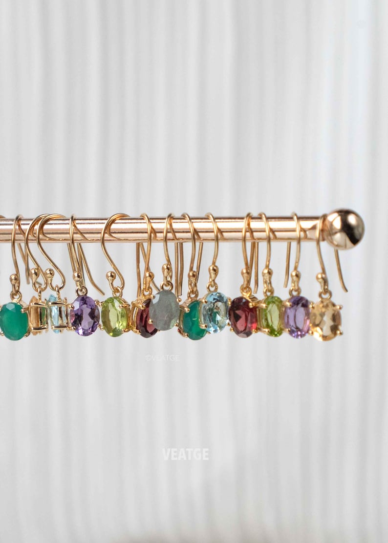 Genuine Peridot Dangle Drop Earrings, August Birthstone, Peridot ...