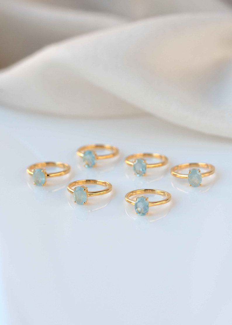 Aquamarine Ring Gold, Gold plated aquamarine ring, Raw Aquamarine Ring, March Birthstone, march birthday gifts for women, Rings for Women, Handmade jewelry gifts for her, Aquamarine Birthstone Rings, gift for mom, gift for best friend, gift for her