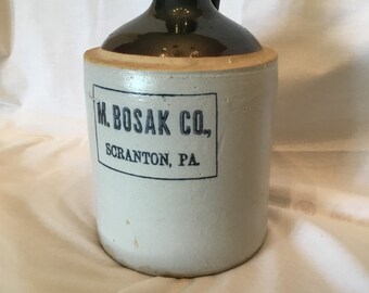 Stoneware Jug. M. Bosak Co. Early 20th Century.