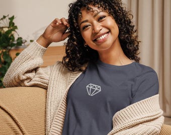 White Diamond Logo Women's Relaxed T-Shirt