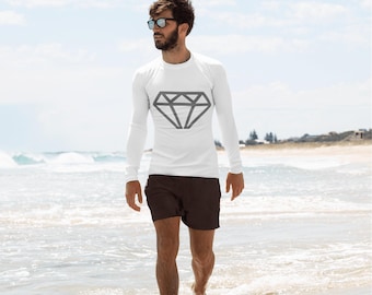 Grå Diamond Logo Herr Rashguard