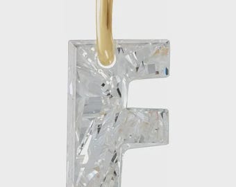 Borrade diamantbokstäver 7 mm - Labbodlade diamanter | hänge med hänge