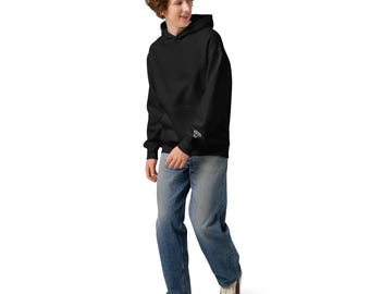 Vit diamantlogotyp herr box-hoodie