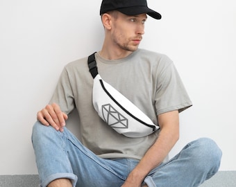 Grey Diamond Logo Printed Fanny Pack