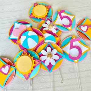 Beach Theme Cupcake Toppers | Cali Malibu