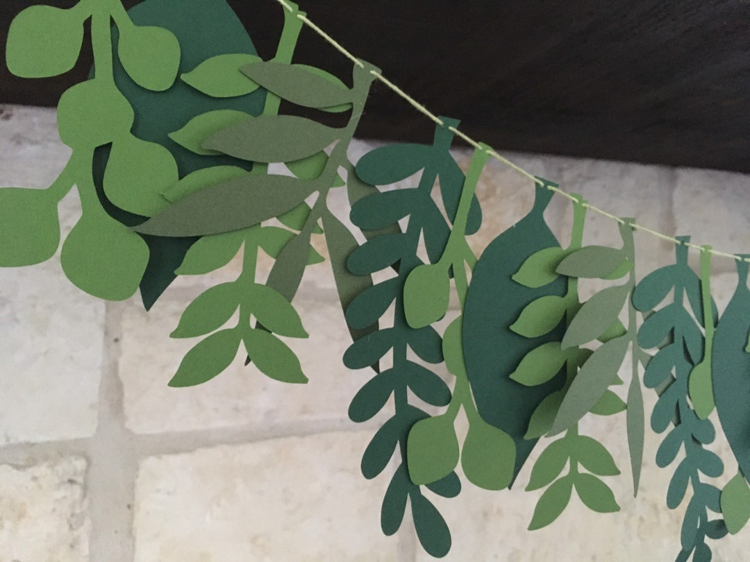 Green Woodland Forest Garland Baby Shower Birthday Party Etsy