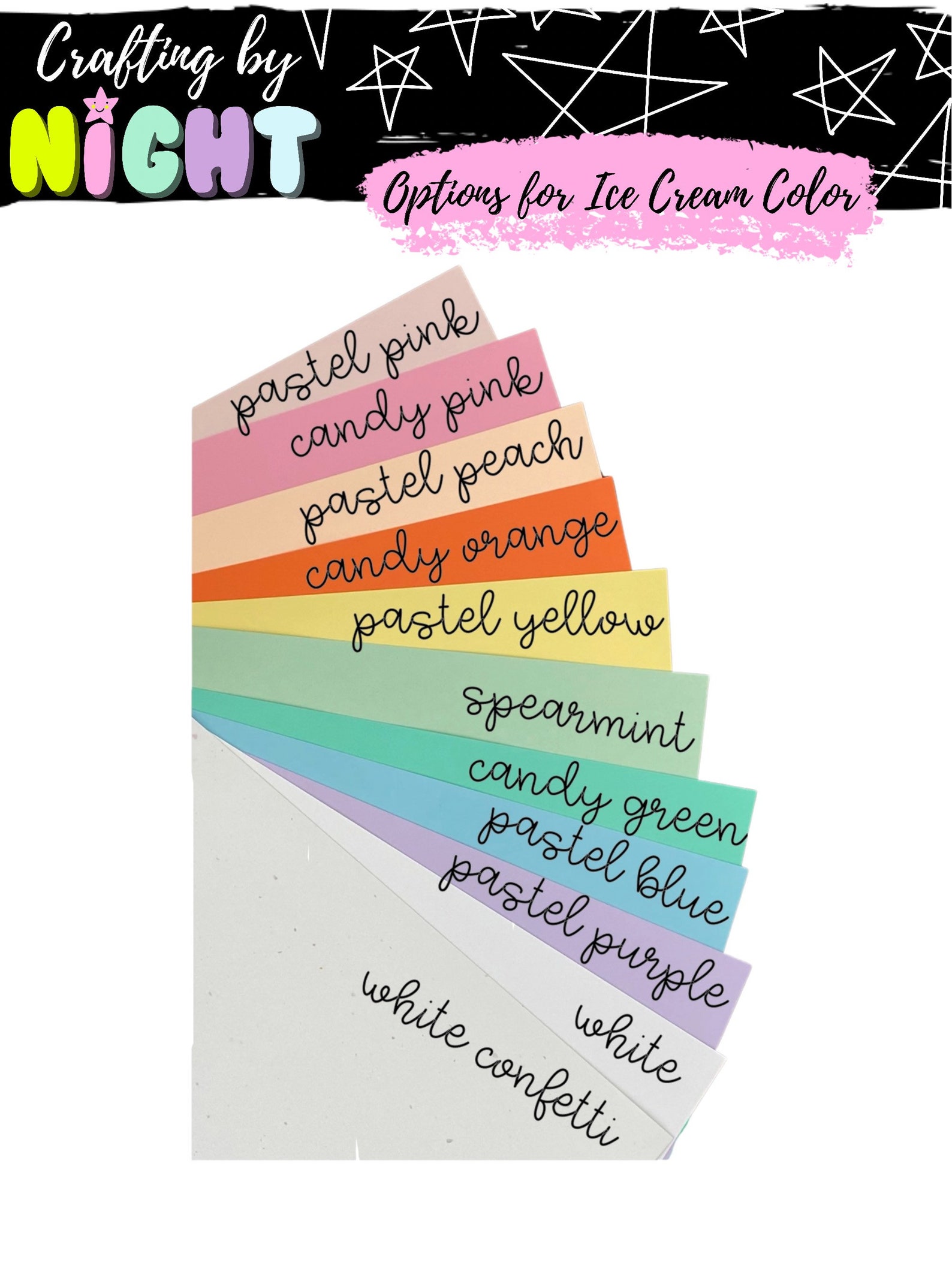 Purple and Pink Personalized Ice Cream Cake Topper