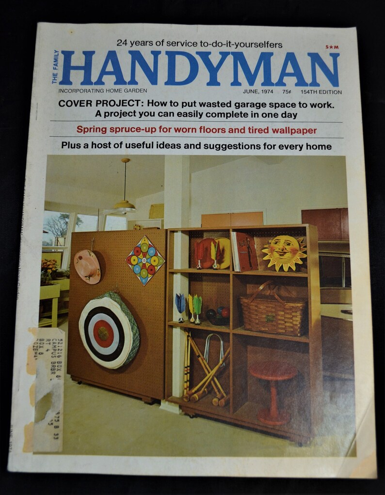 Patterns Instructions Vintage June 1974 Family Handyman Magazine Home Improvement Do-it-Yourself Garden