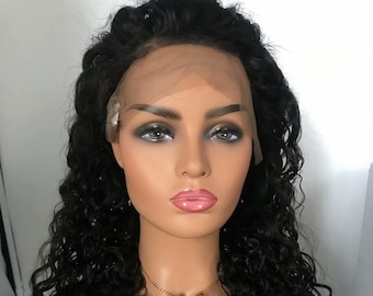 kinky curly hair wig frontal lace human hair wig for women with baby hair full lace wig glueless wigs 360 lace hair wig bleached knots