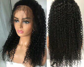 kinky curly hair wig frontal lace human hair wig for women with baby hair full lace wig glueless wigs 360 lace hair wig bleached knots