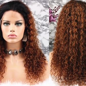 ombre 2tone 1B/brown human hair wig preplucked hair Auburn Brown 360 lace wig glueless women wigs frontal lace wig for women gluessless wigs