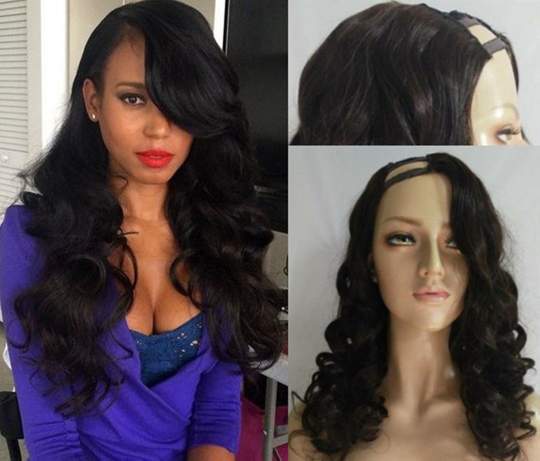 Brazilian body wave u part wig mixed colors mixed Amazon.com : beautkol U Part Human Hair Wig Body Wave  main image 4