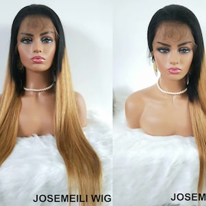 ombre 2tone 1B/brown human hair wig preplucked hair Auburn Brown 360 lace wig glueless women wigs frontal lace wig for women gluessless wigs