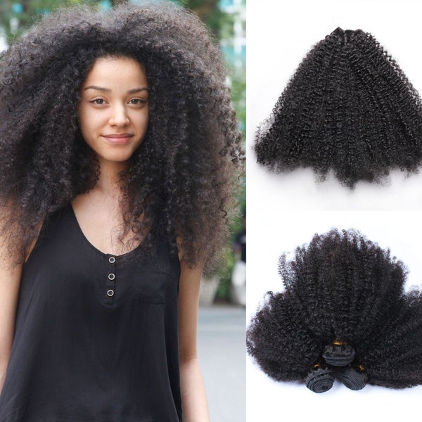 Afro Kinky Human Hair Weave - Etsy