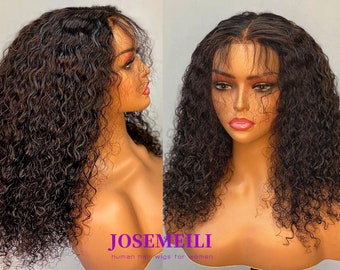 deep curly T Part 13x6 wig human hair wigs cheap hair wig for black women women wigs for African Ameircan women free shipping
