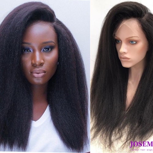 KINKY STRAIGHT Brazilian Hair Wigs Real Human Hair Wigs Front - Etsy Norway KINKY STRAIGHT Brazilian Hair Wigs Real Human Hair Wigs Front - Etsy Norway