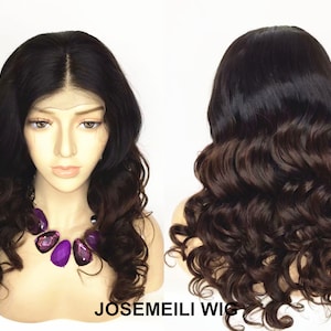 ombre 2tone 1B/brown human hair wig preplucked hair Auburn Brown 360 lace wig glueless women wigs frontal lace wig for women gluessless wigs