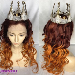ombre 2tone human hair wig preplucked hair Auburn Brown 360 lace wig glueless women wigs frontal lace wig for women gluessless wigs