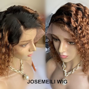 ombre 2tone 1B/30 human hair wig preplucked hair Auburn Brown 360 lace wigs glueless women wigs frontal lace wig for women gluessless wigs