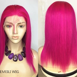 pink hair wigs remy hair human hair wigs lace frontal wigs preplucked hair line front lace wigs glueless with baby hair wigs for women