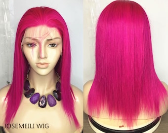 pelucas de cabello rosa cabello remy pelucas de cabello humano pelucas frontales de encaje línea de cabello prearrancada pelucas de encaje frontal sin cola con pelucas de cabello de bebé para mujeres