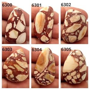 AAA+++ Quality, Natural Brecciated Mookaite Gemstone, Best Designer Brecciated Mookaite, Hand Crafted Smooth Cabochon, Jewelry Making Stones