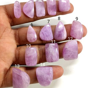 AAA+++Qualität! Natürlicher KUNZIT Edelstein, Kunzit Cabochon, lose Kunzit Edelsteine, handgefertigte glatte Cabochons, Schmuckherstellung Edelstein, 10976