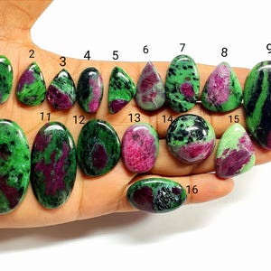 AAA+++Quality! Natural Ruby Zoisite Gemstone, Designer Ruby Zoisite Cabochon, Hand Crafted Smooth Cabochons, Jewelry Making Stones, 11112.