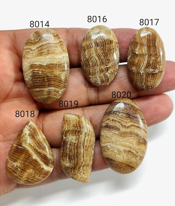 Natural Aragonite Cabochon: Hand Crafted smooth Cabochon, Jewelry Making gemstone