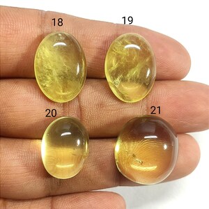 Qualidade superior! Pedra preciosa de quartzo-limão, cabochões naturais de quartzo-limão, pedras soltas de quartzo-limão, incríveis cabochões lisos feitos à mão, 11020. imagem 5