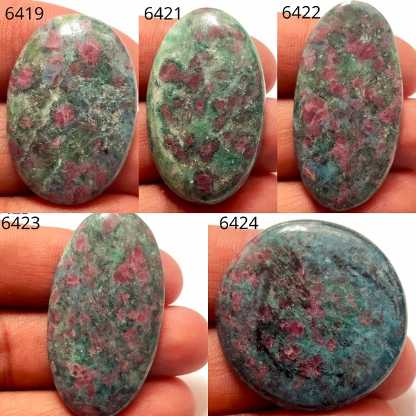 AAA++Top Quality, Natural Ruby Fuchsite Gemstone, Best Designer Ruby Fuchsite Cabochon, Hand Crafted Smooth Cabochon, Jewelry Making Stones.